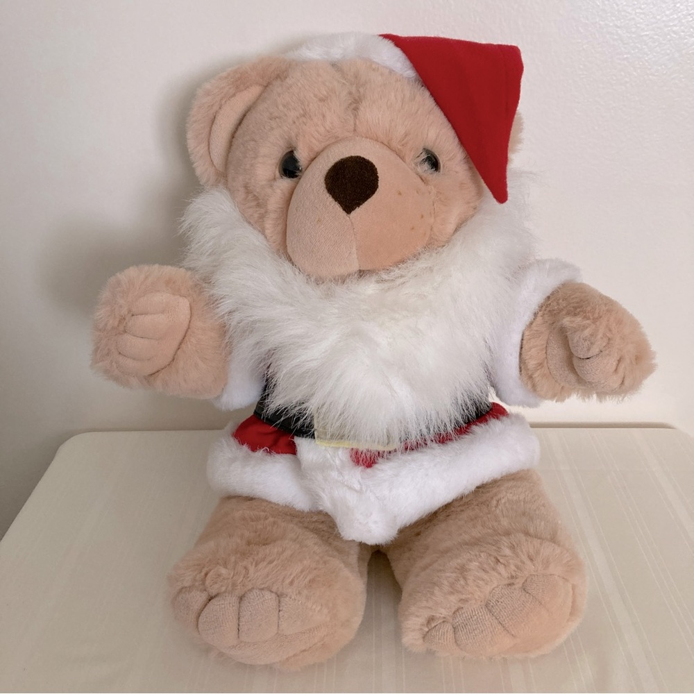 Vintage 1980’s Christmas Santa Bear Plush Approximately 16.5”